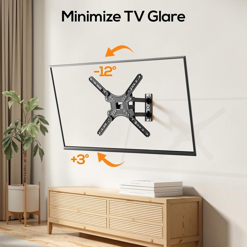 IWORKBOARD 43 50 55 inch Full Motion Corner TV Wall Mount for Most 32-60" TVs, Articulating Swivel Tilting TV Wall Mount Bracket, up to 77 lbs, VESA 400x400mm, Single Stud - Image 3